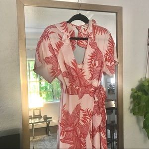 WHISTLES tropical midi dress